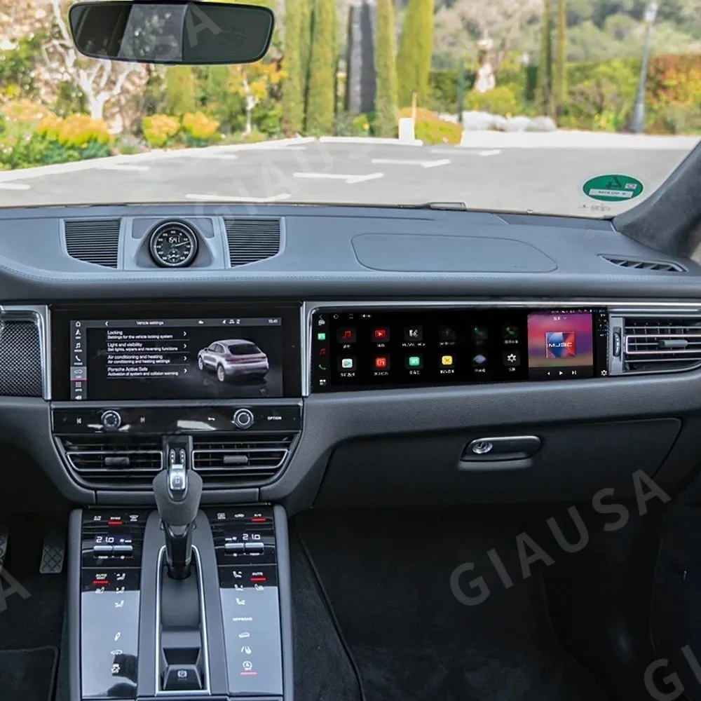 Car Radio Copilot Screen For Porsche Macan 2017-2023 Multimedia Player Stereo Android Auto Carplay Passenger Entertainment Panel