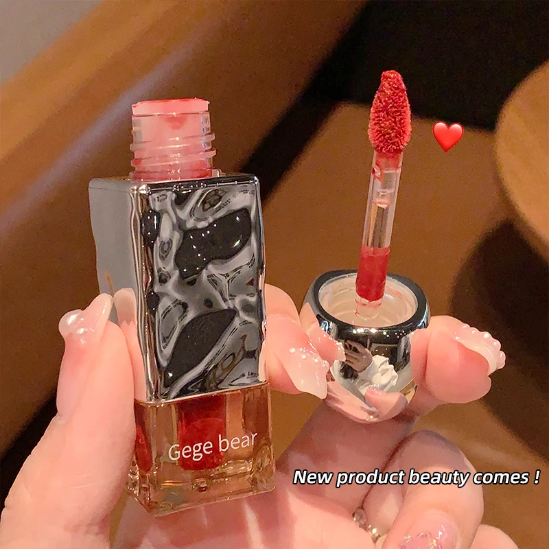 Gege bear Matte Velvet Lip Glaze Silky and Non-stick Advanced Color Rendering Gegebear Matte Lip Glaze