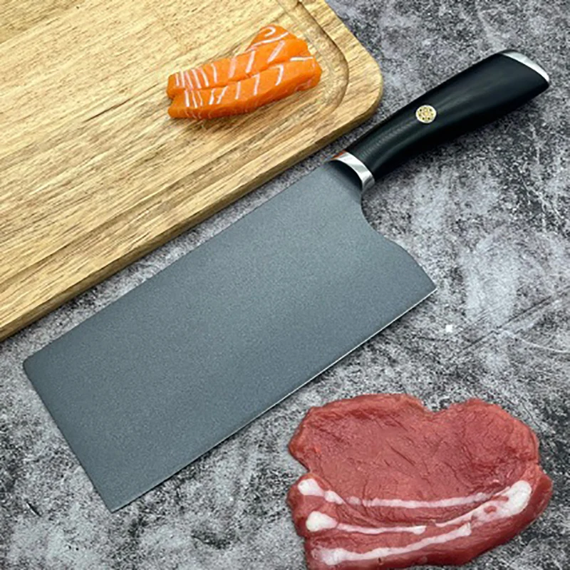 

Slicing Knife Tungsten Powder Alloy Steel Blade Sharp Chefs Cleaver Meat Handmade Forged Kitchen Knives G10 Handle Cooking Tools