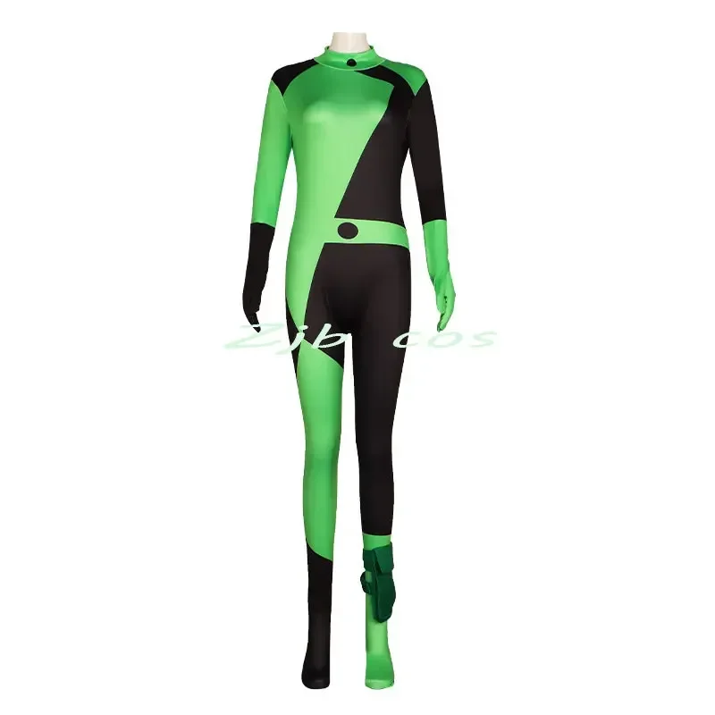 SN60 Shego cosplay needle anime bodysuit costume can jumpsuits Halloween role play costume outfits1 & 2