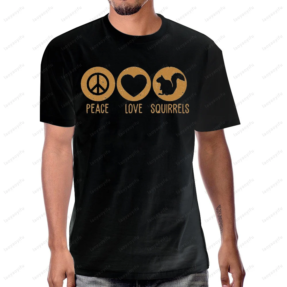 2025 Funny Squirrel Novelty Design Squirrel Lover Women T-Shirt Casual Fashion Streetwear Hip Hop Man Tshirt Summer Soft Tees