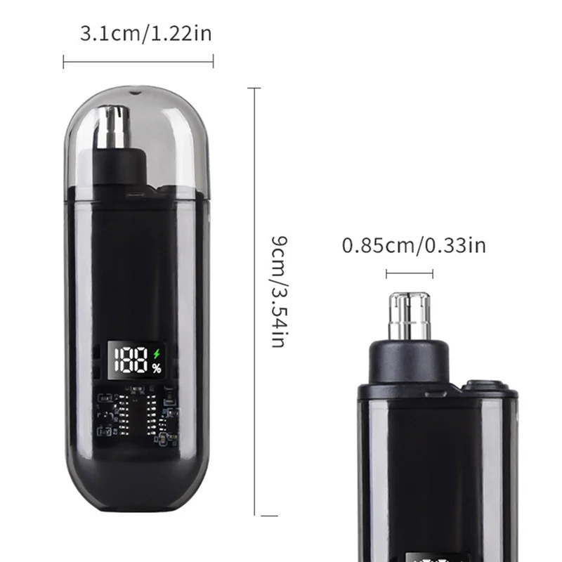 WHYY-Mini per tagliacapelli per naso e orecchie portatile per tagliacapelli per naso ricaricabile