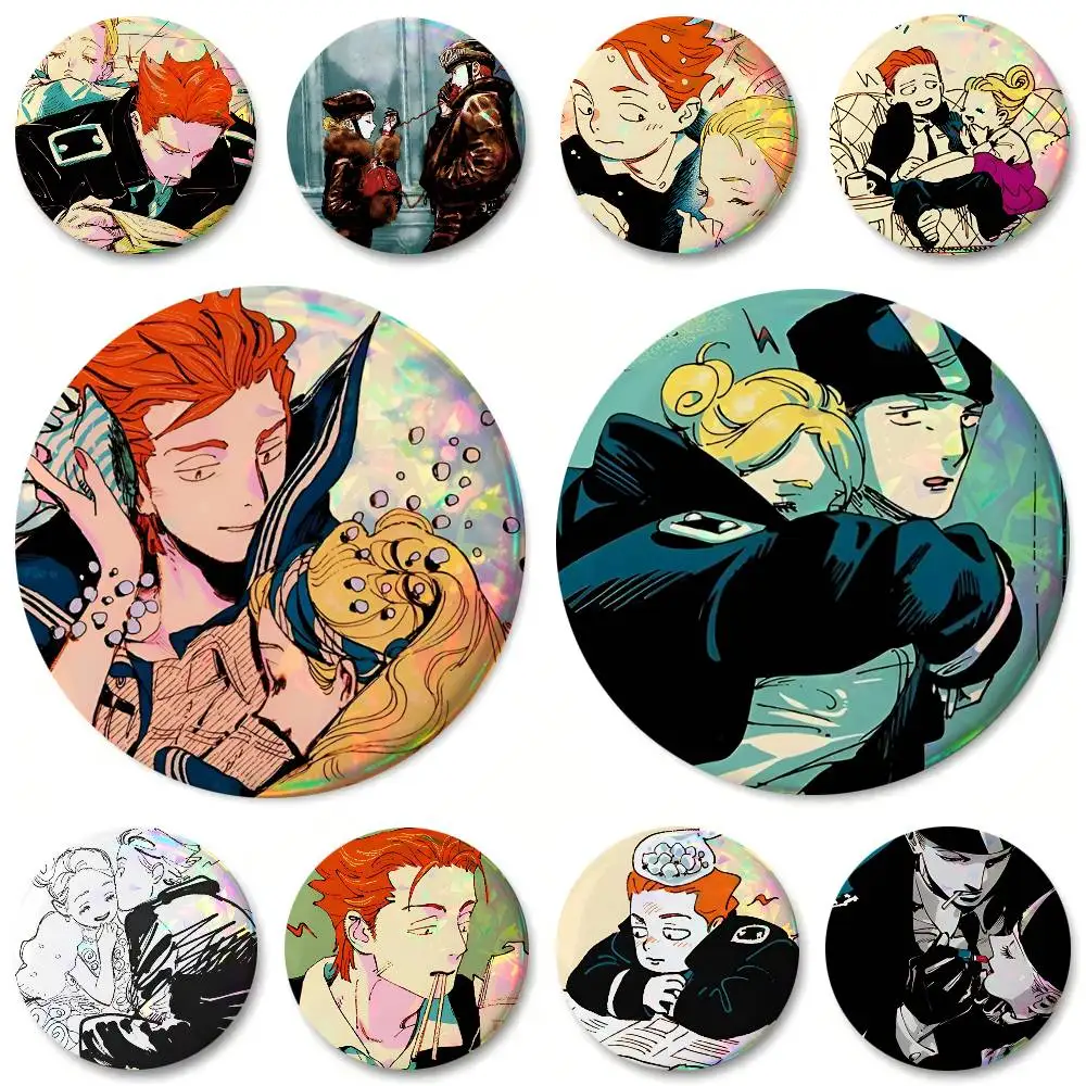 Anime Emma And Aleksander Veil Round Badge Creative Brooch Clothing Backpack Accessories Lapel Pin