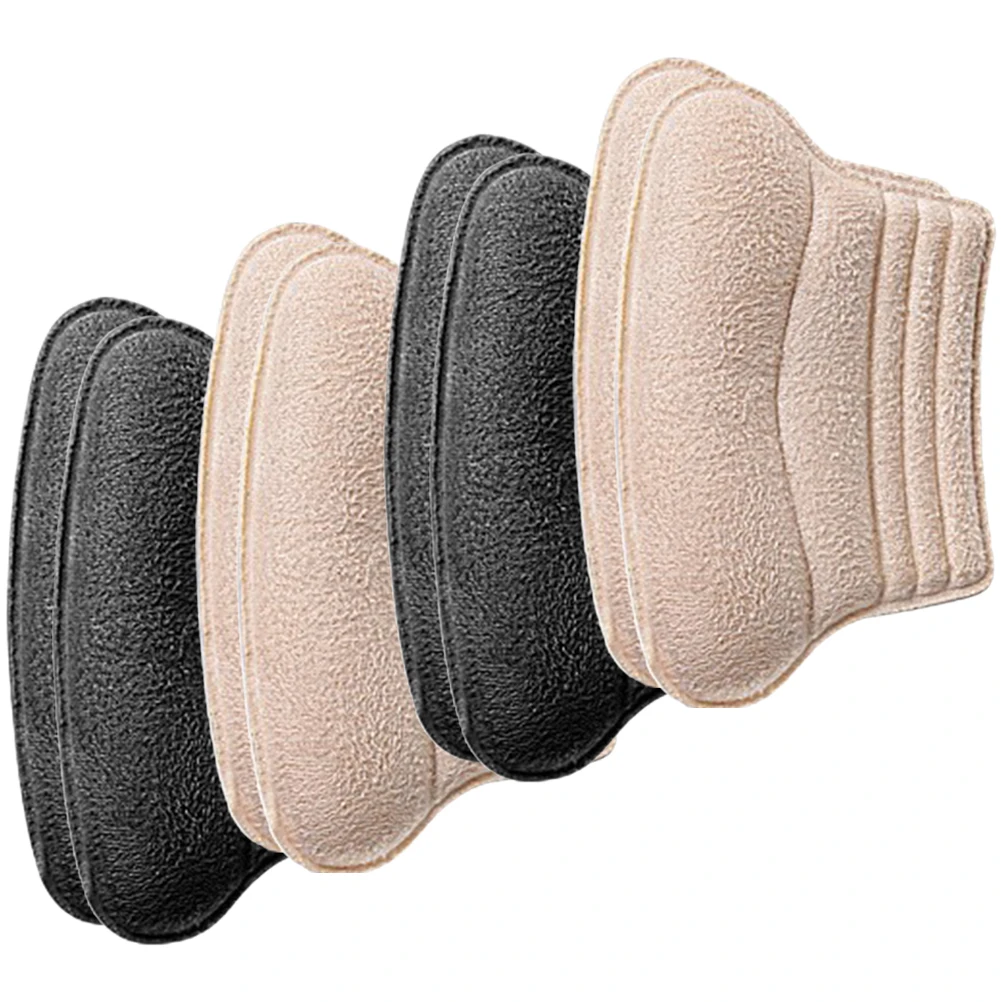 

4 Pairs Heel Stickers Kids Imitation Suede Daily Supply Comfortable Liners Replaceable Pads Shoe Care Tools Wear Resistant