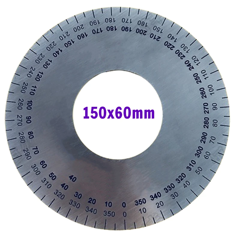 Outer Diameter 150mm Dial Scale Identification Dial Degree Graduated Circle Disk For Machine Tool Measurement Tools 150x60x2mm