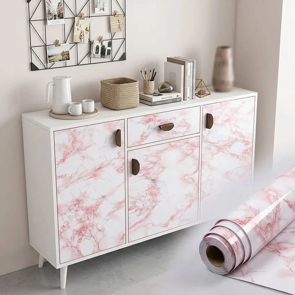 Marble Kitchen Oil-Proof Film Stove Waterproof Moisture-Proof Self-Adhesive Wallpaper Countertop Cabinet Renovation Tile Sticker