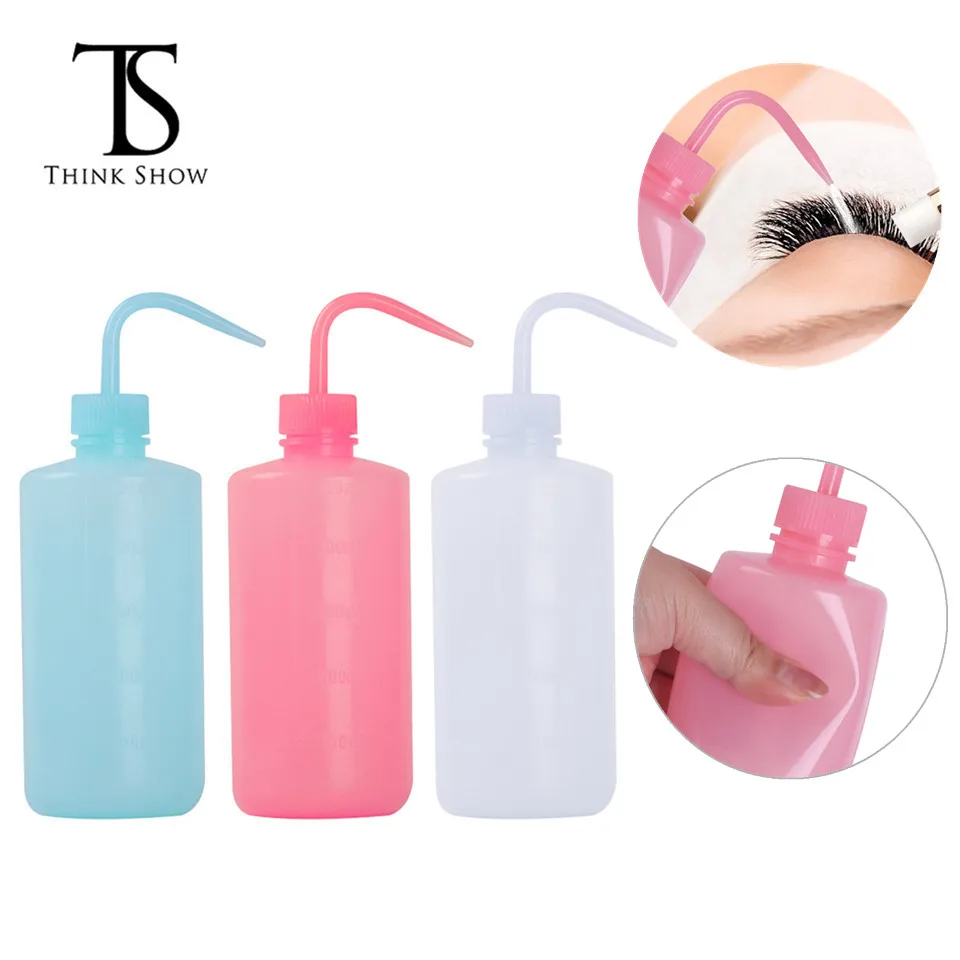 150/250/500ml Eyelash Cleaning Bottle Washing Lashes White Pink Blue Color Bottles Eyelashes Remover Applicator Makeup Tool