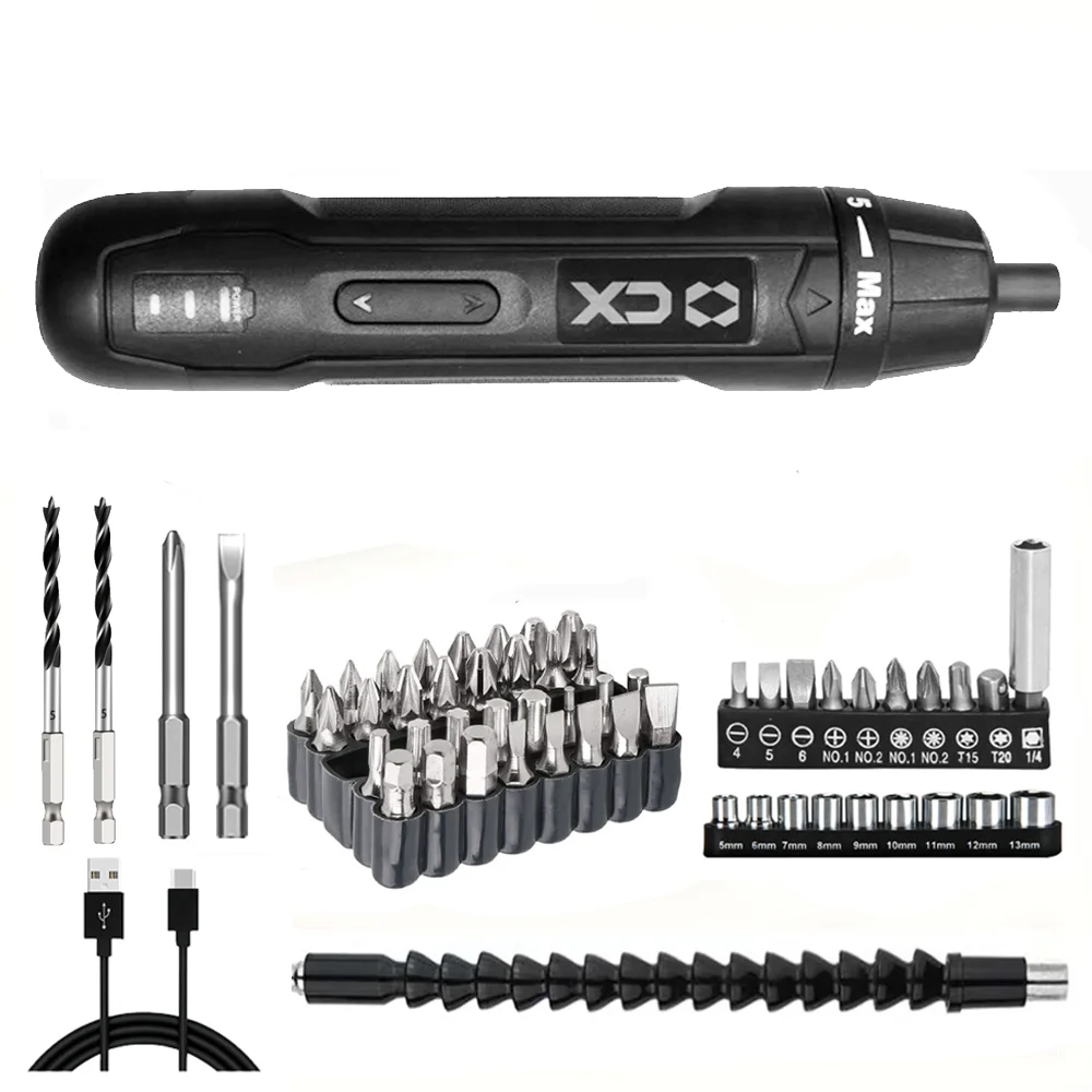 

New Cordless Electric Screwdriver Sets Rechargeable 2000mah Lithium Mini Drill 4V Power Tools Set Household Maintenance Repair