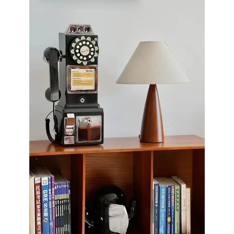 

Medieval solid wood table lamp wabi-sabi wind bedroom high sense new Chinese retro atmosphere bedside lamp