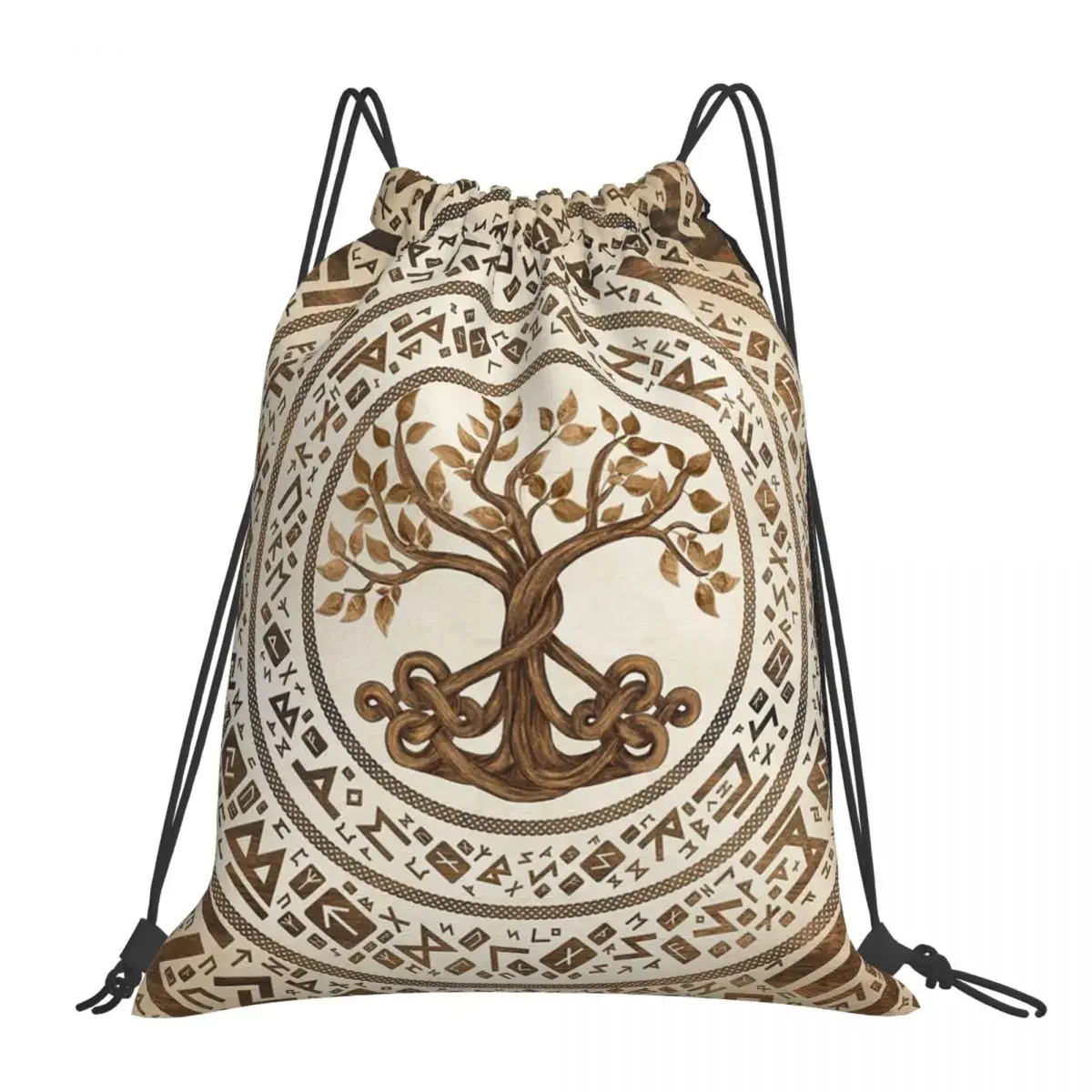 

Celtic Knot Tree Of Life -Yggdrasil Backpacks Drawstring Bags Drawstring Bundle Pocket Sundries Bag BookBag For Travel Students