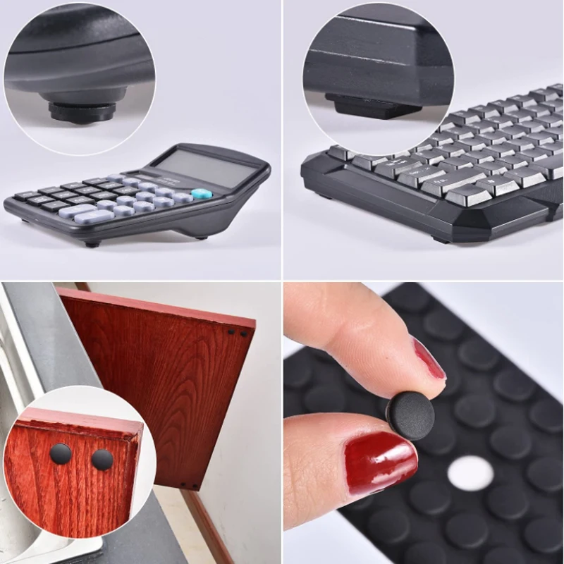 100pcs~18pcs Door Stops Self adhesive Silicone Rubber Pads Cabinet Bumpers Rubber Damper Buffer Cushion Furniture Hardware