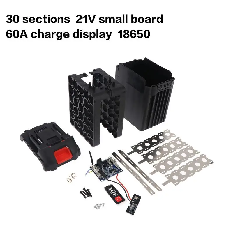 1Set 30 Cell 21V 60A 18650 Lithium Battery Shell PCB Charging Protection Circuit Board Boxes For Mak Li-ion Battery Housings. view 6