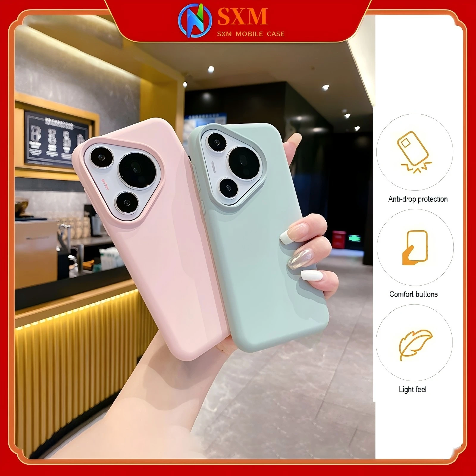 

Suitable for Huawei mobile phone true liquid silicone all-inclusive phone case