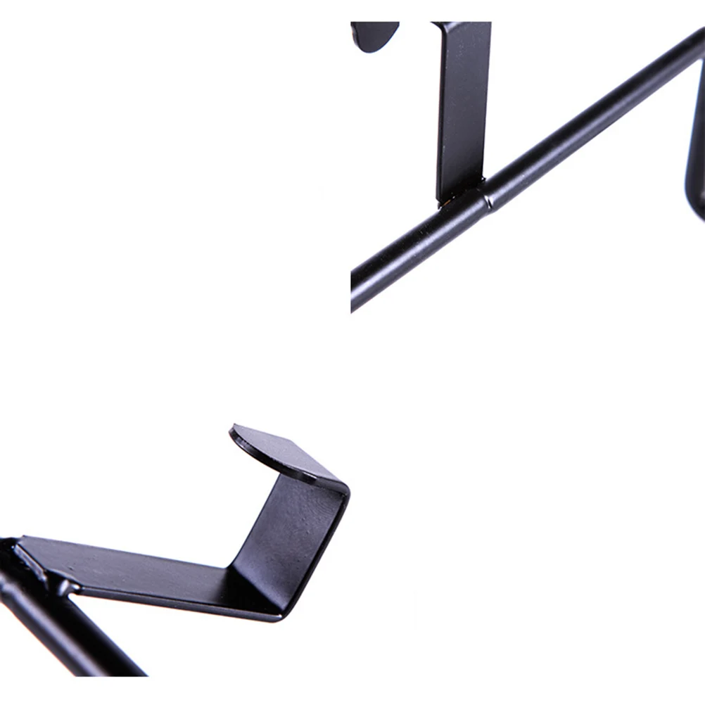 

2pcs Nail Free Towel Rack Black Storage Rack No Drill Wall Mounted Bathroom Kitchen Cloth Holder Iron Material Long Use