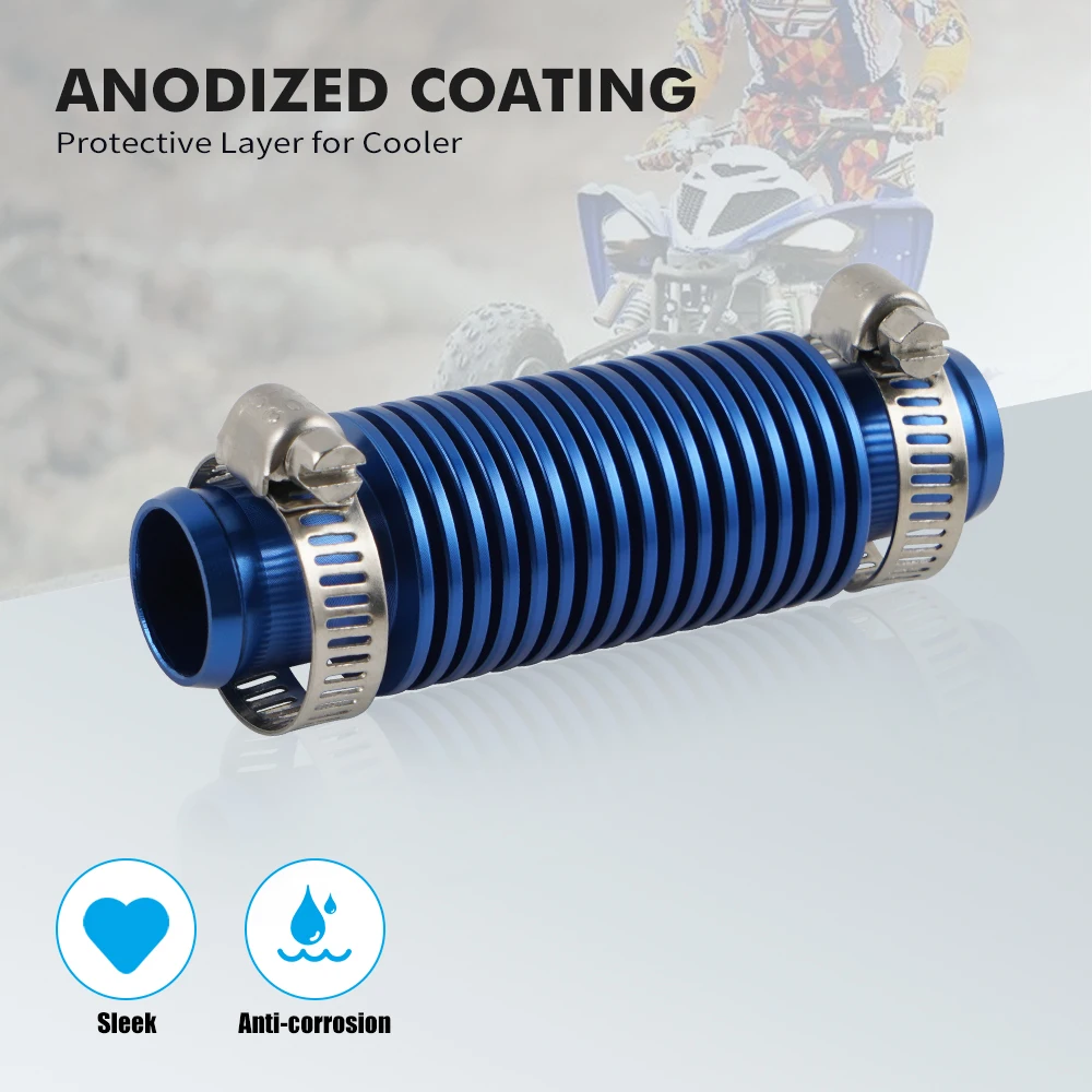 NICECNC For Yamaha Raptor 700 ATV In Line Water Cooler For Banshee 350 Blaster 200 Universal Fit 0.76