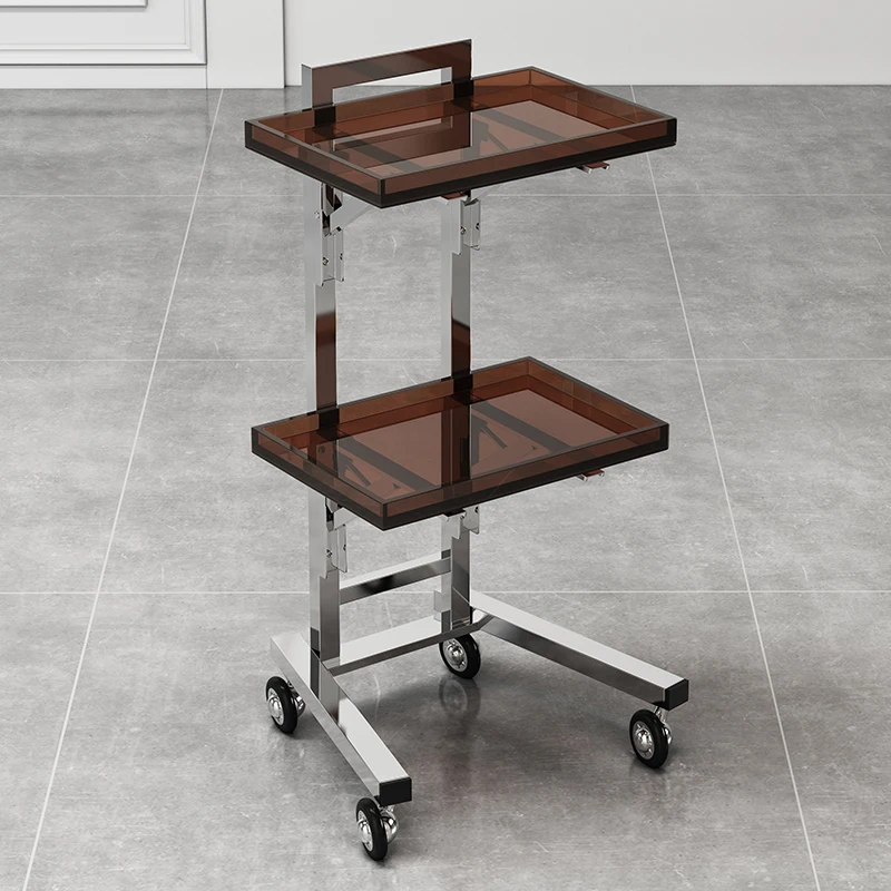 Stainless steel hair salon trolley Internet celebrity bar car hair salon special tools hair salon special perm and dyeing car ac