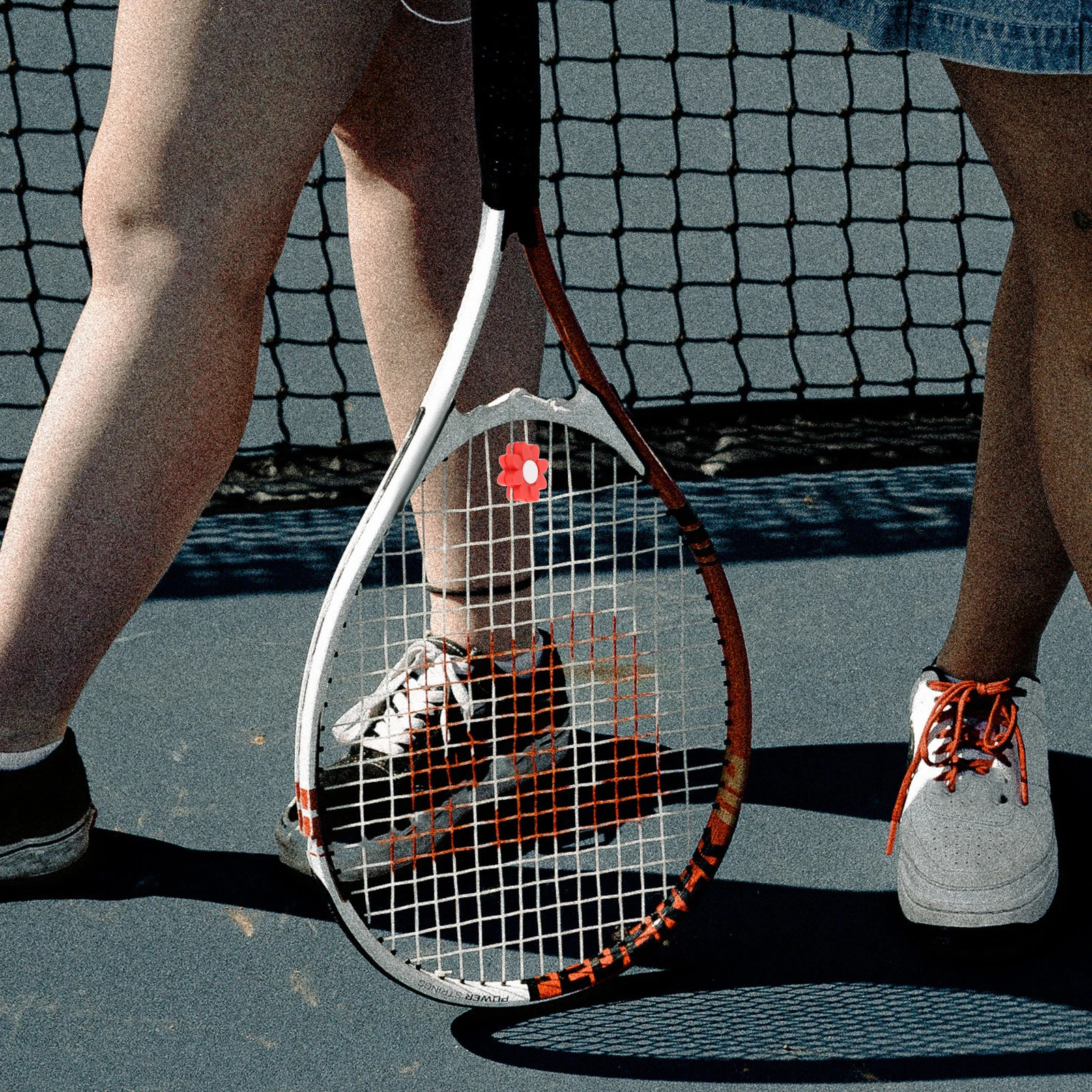 

5Pcs Petal-Shaped Racket Dampener Stylish Vibration Absorber for Tennis Racquet Outdoor Sports Use Colorful Cartoon Pattern