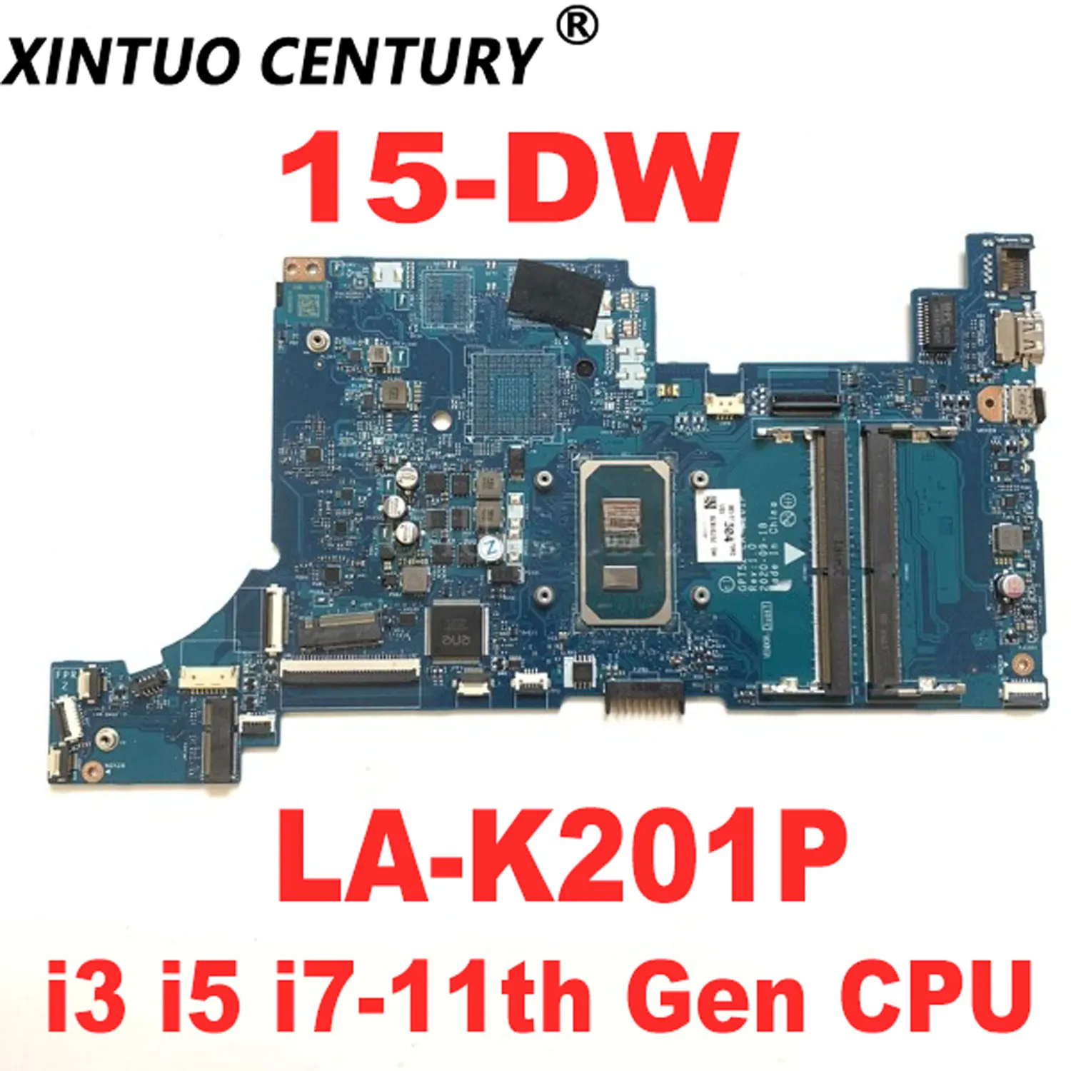 

GPT52 LA-K201P оригинальная материнская плата для ноутбука HP 15-DW с i3 i5 i7-11th Gen CPU DDR4 100% протестирована