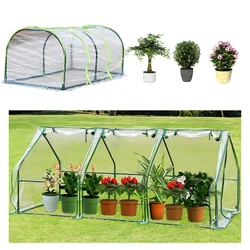 Portable Home Tunnel Greenhouse Mobile Mini Greenhouse Ventilated Without Frame Cold Greenhouse Insulation Cover Plant