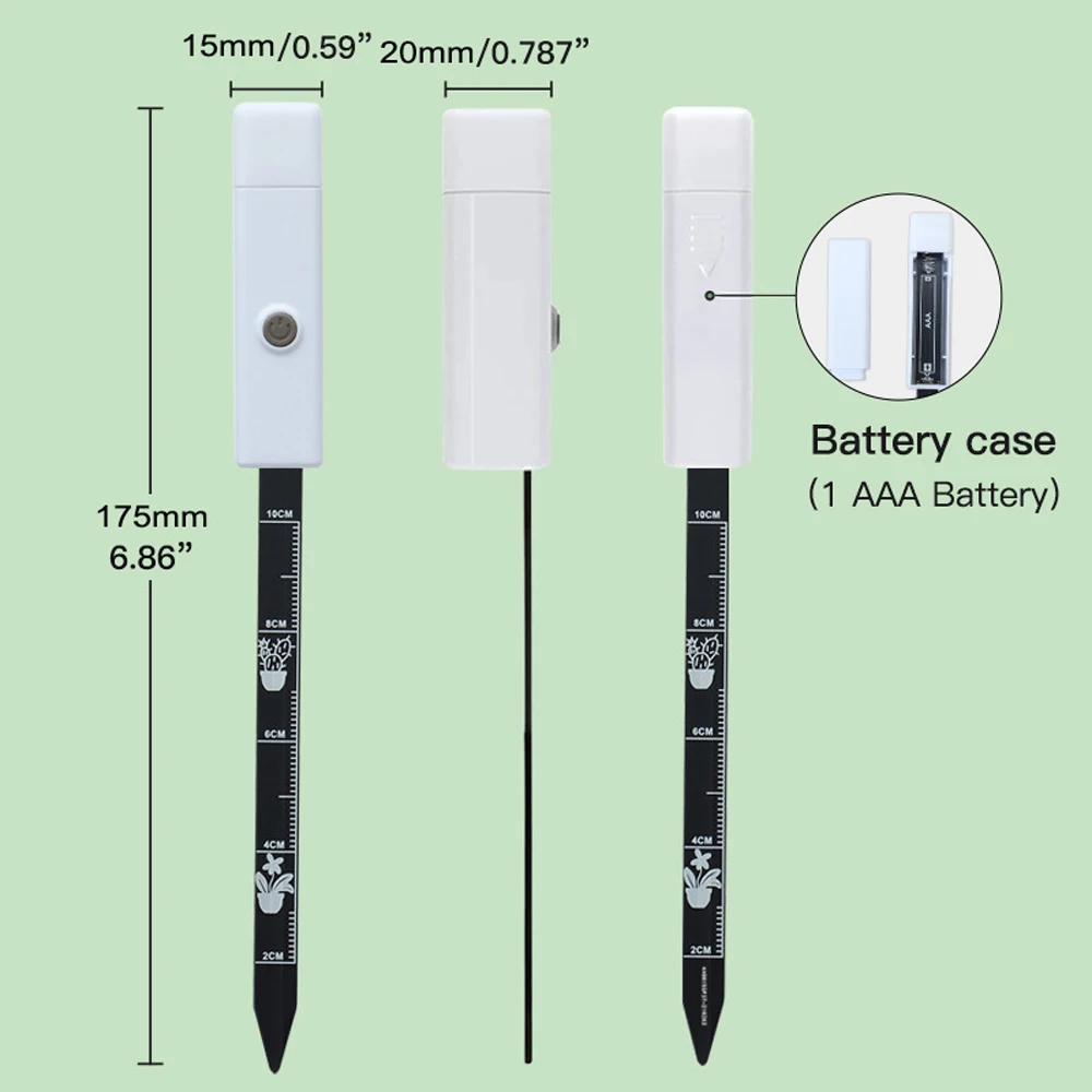 Portable Soil Moisture Tester Home Gardening Plant Light Alarm Soil Humidity Monitor Soil Hygrometer Soil Moisture Tester