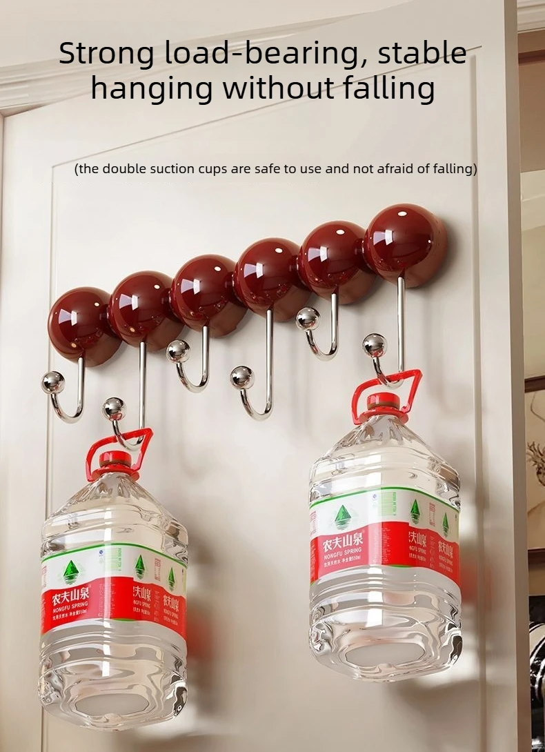 Wall Coat Rack Living Room Adsorption Type Hallstand No Need for Drilling Accessory Hat Racks Entrance Hall Furniture Coat Rack