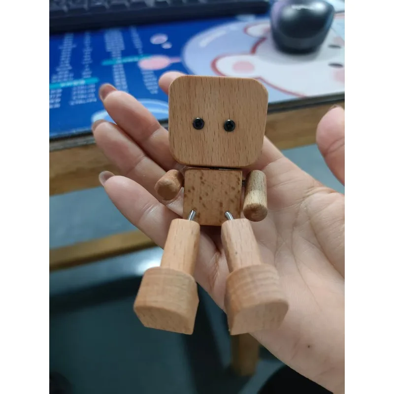 The New Cross-border Product Is The Mini Swinging Puppet and The Shaking Leg Wooden Figure