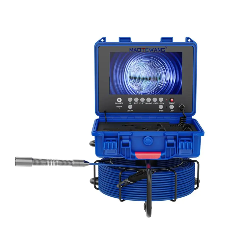 Sewer Pipe Inspection Camera 9 Inch 20M/30M/50M Cable with Meter Counter DVR Video Recording 23mm Drain Sewer Pipeline Camera