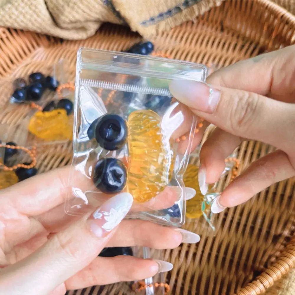 Simulated Fruit Fruit Squeeze Sensory Strawberry Simulation Fruit Squeeze Bag TPR Cartoon Fruit Soft Slow Rebound Bag Pendant