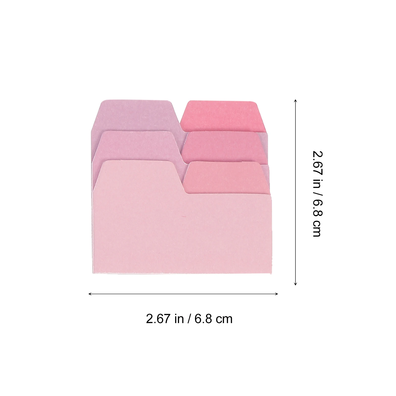

6Pcs Gradient Writable Colorful Memo Index Stickers for Marking Pages Notebooks Office Study School