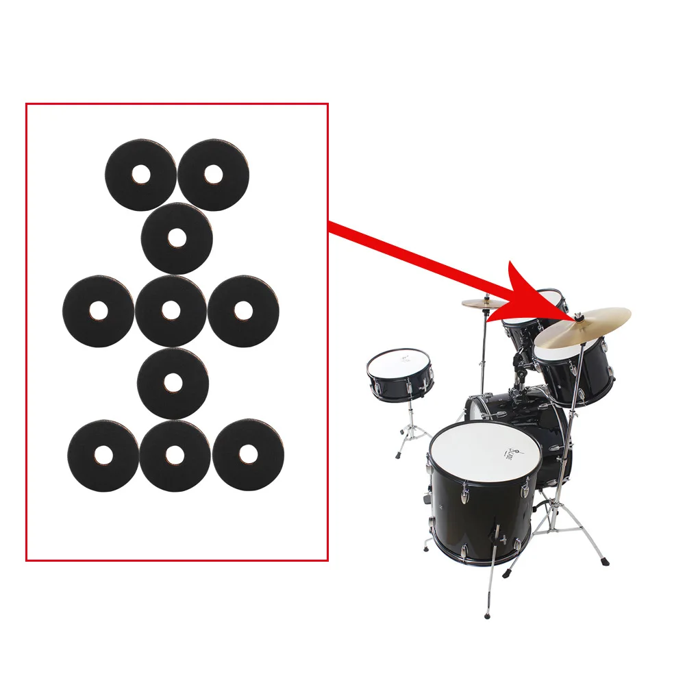 Drum cymbals black and gold two-color hair pads ten cymbals felt pad drum accessories