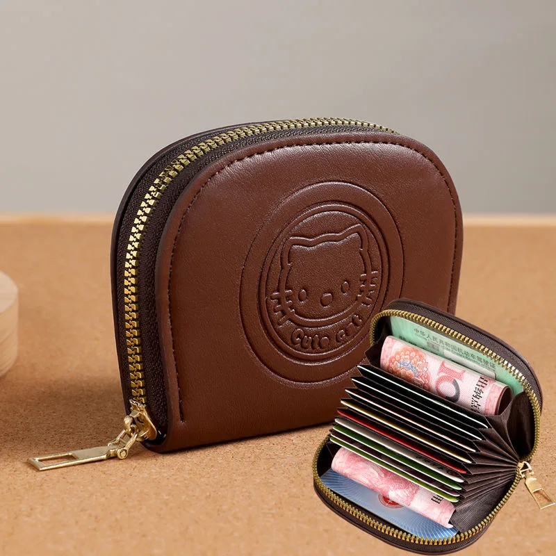 

Kawaii Hello Kitty Retro Wallet Sanrio Card Holder Anime Cartoon Portable Mini Coin Purse Cute Purse Student Gift Bags for Girls