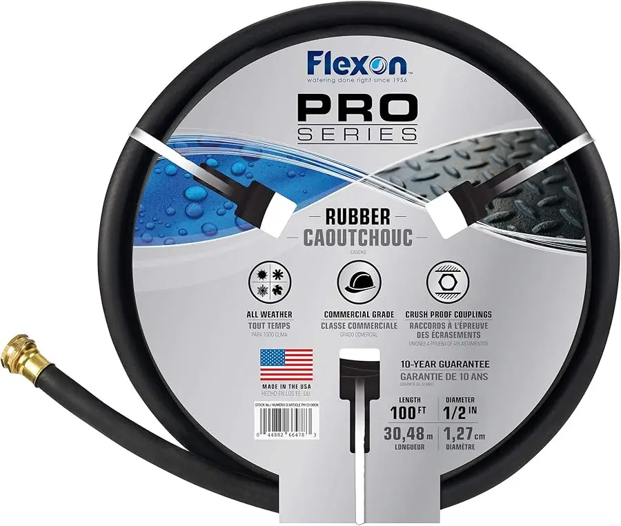 

Зеленый резиновый садовый шланг премиум-класса 1⁄2 x 100 футов