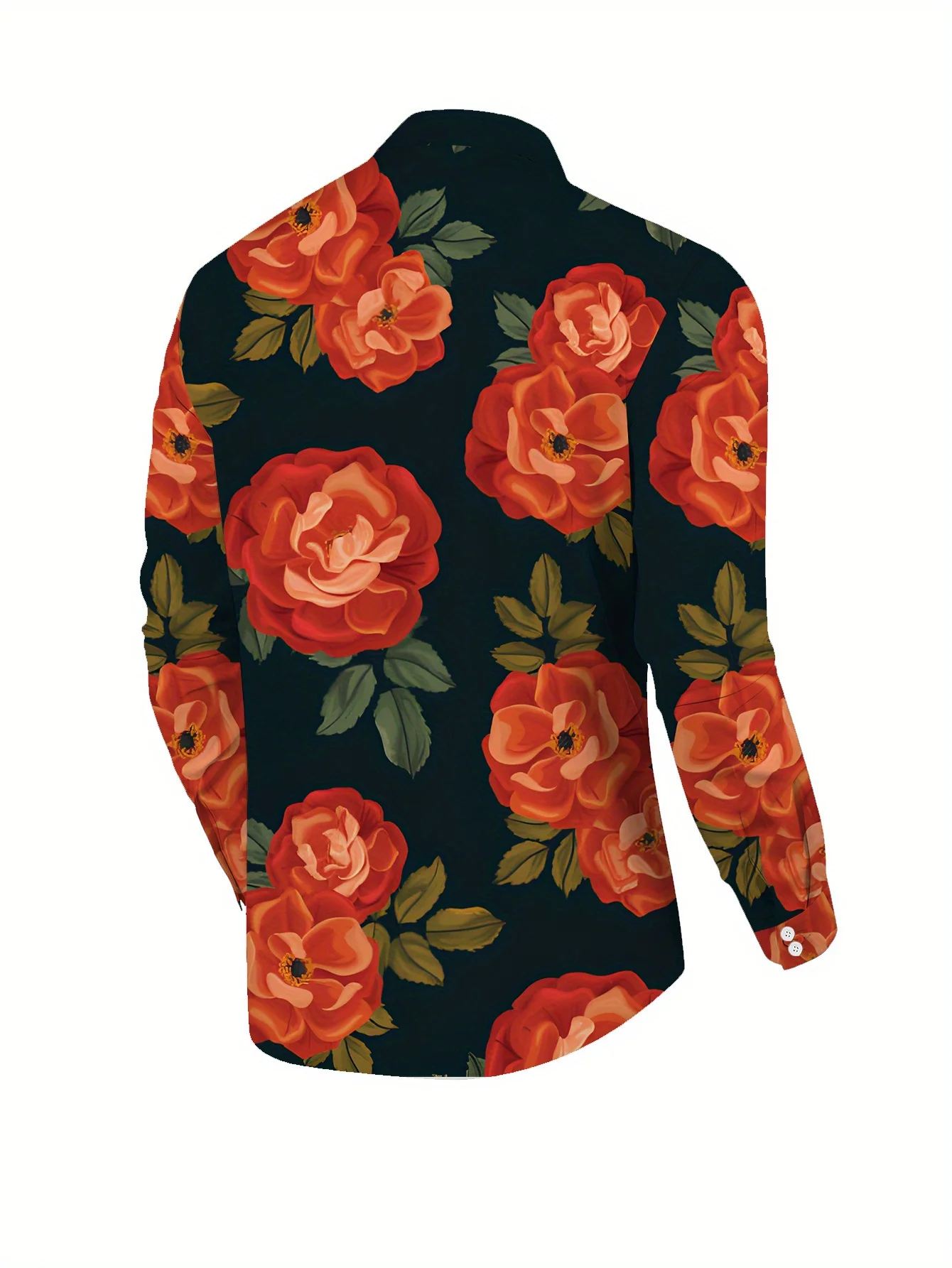 Men'S Stylish Dopamine Splicing Patterned Shirt - Long Sleeve, Button-Up, Lapel Collar, Regular Fit, All-Season Wear,