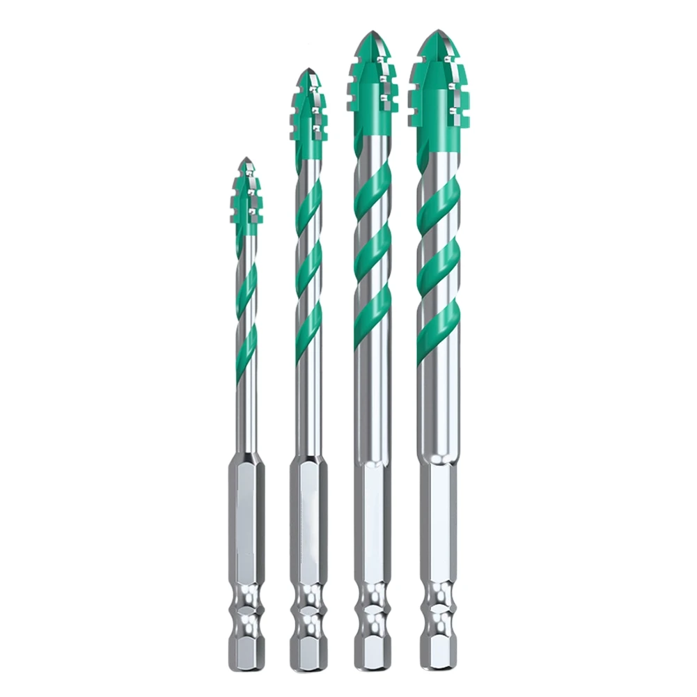 

4PCS 150mm Drill Bits Carbide Drilling For Glass Wood Metal Tiles 6/8/10/12mm DIY Projects Carbide Drill Bits Hardware Parts