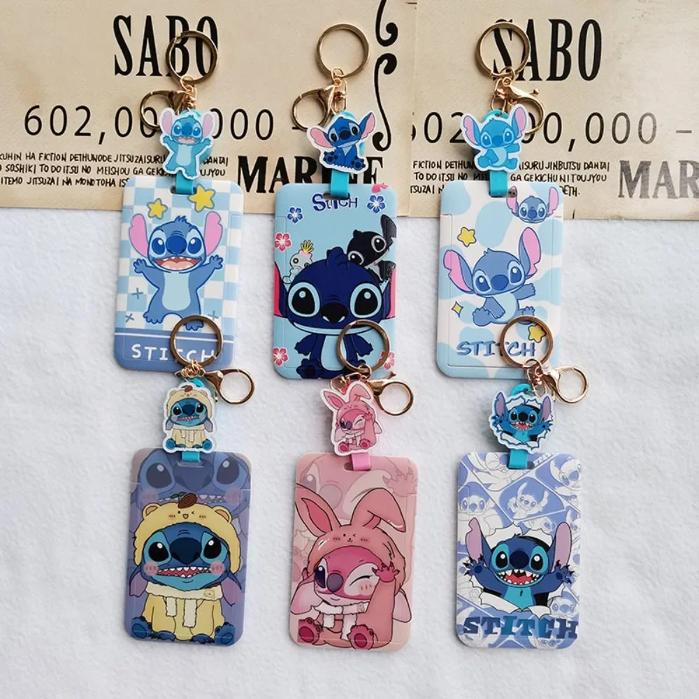 Kawaii Disney Anime Peripheral Stitch Cute Cartoon Student ID Access Control Card Work Card Protective Cover Festivals Gift