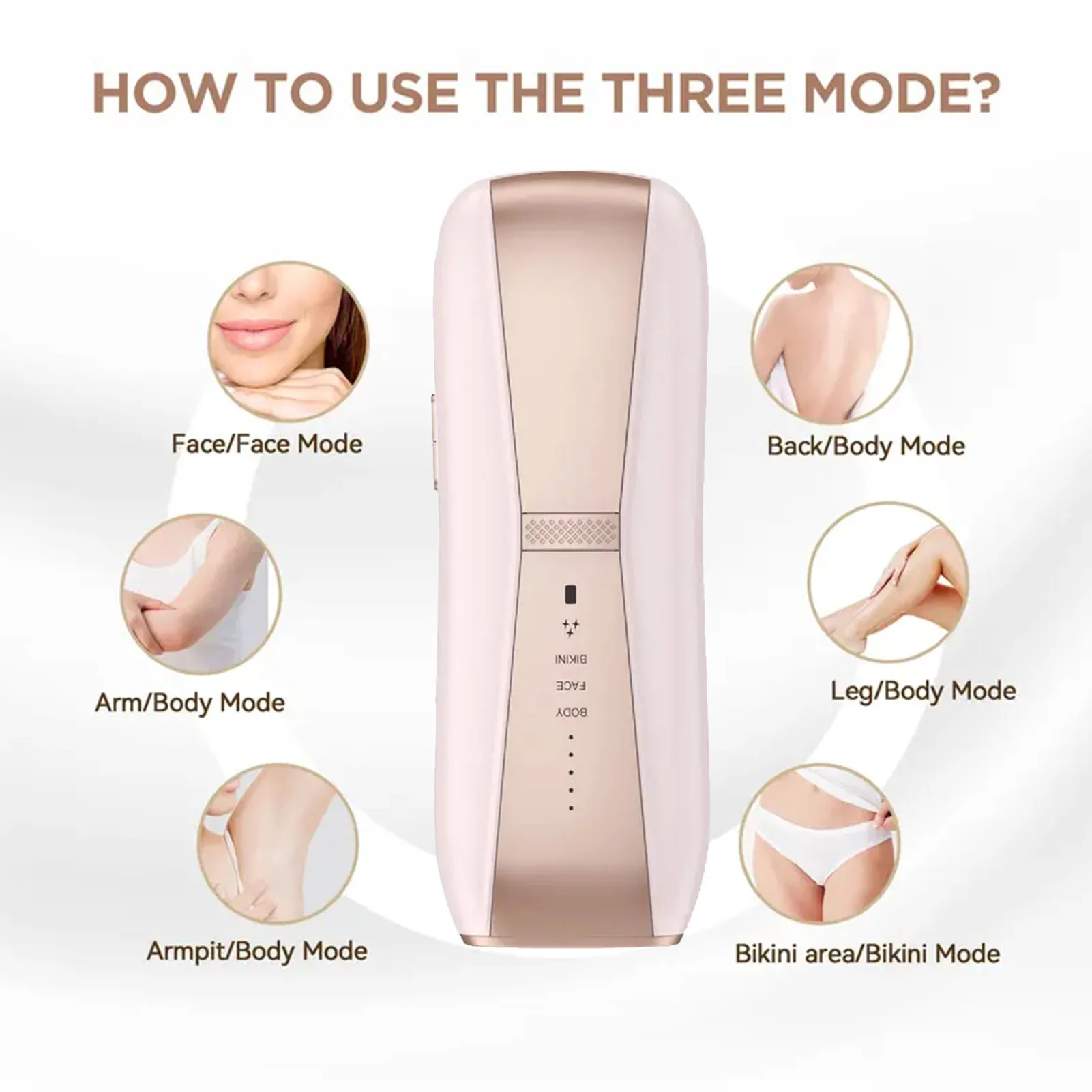 جهاز إزالة الشعر، أداة إزالة شعر الجسم الكهربائية المحمولة عالية الكفاءة للسفر في صالونات التجميل المنزلية