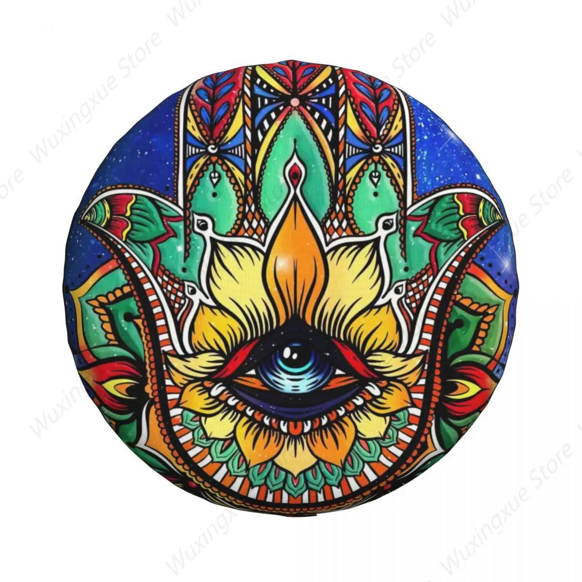 

Mandala Hamsa Art Tire Cover Wheel Protectors Weatherproof Universal for Jeep Trailer RV SUV Truck Camper Travel Trailer