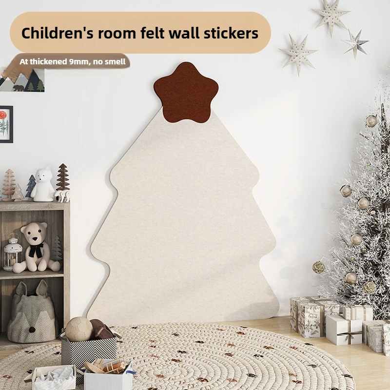 Home Decoration Stickers Wall Works Display Wall Poster Creative Self-adhesive Crashworthiness Parapet Christmas Tree Stickers