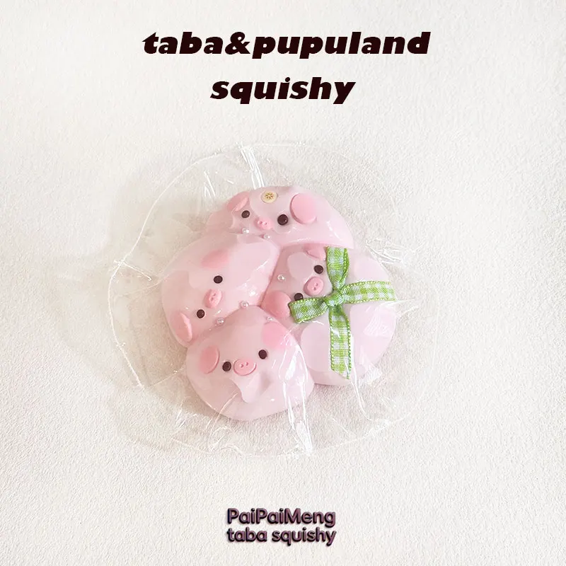 Buy3Get1Free Handmade Exclusive 4-Pig Squishy Food Grade Safe Slow Rebound Cute Toy Relieve Hand & Mood Stress Relief