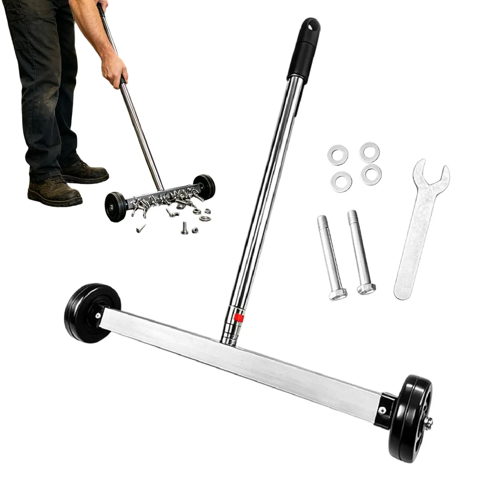

Magnetic Pickup Tool Heavy Duty Strong Magnetic Magnet Roller Stick for Construction Shop Garden Yard Roofing Garage Car Repair