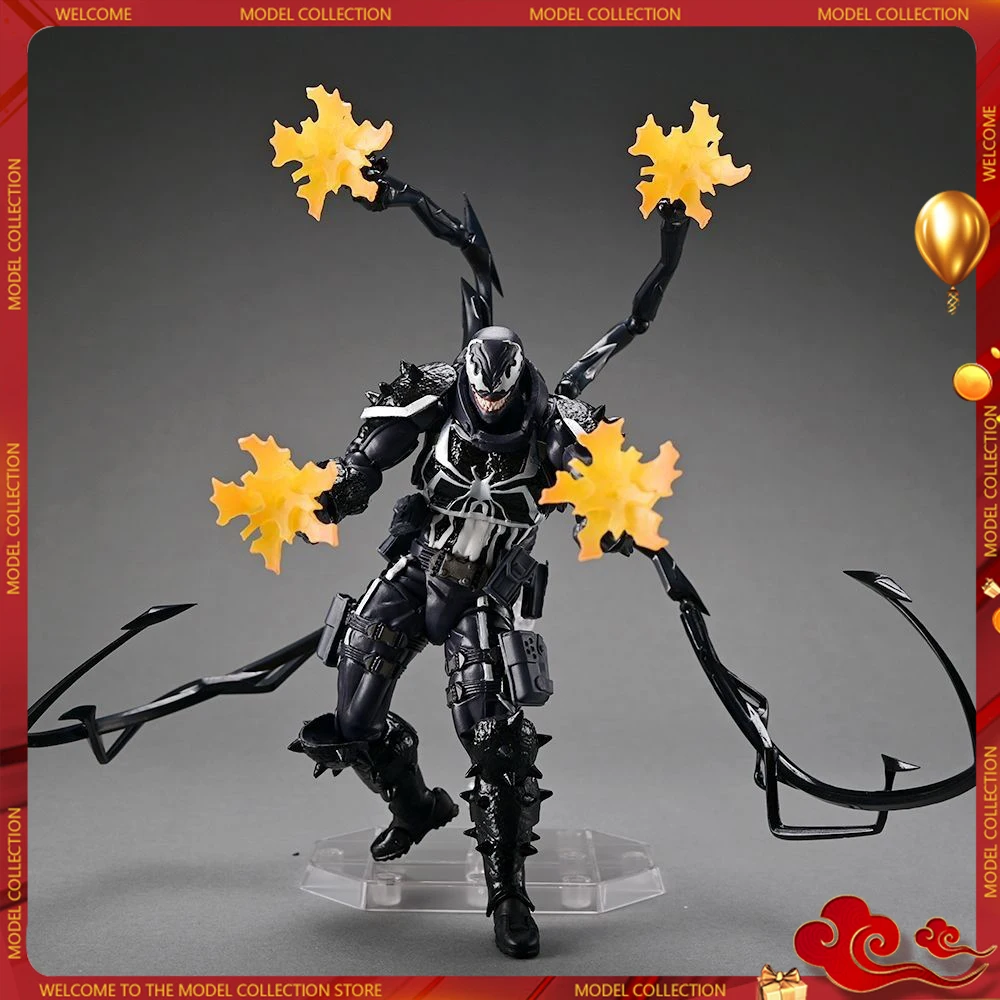 AMAZING YAMAGUCHI Agent Venom KAIYODO Eugene Thompson Symbiote Deadpool Comics Action Figure Model Movie Toys For Kids Doll Gift