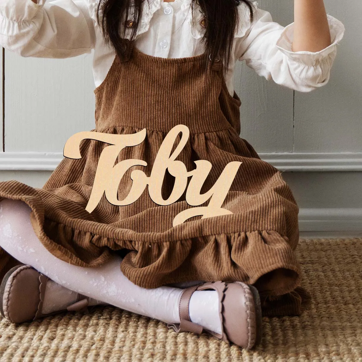 1pc Funny Toby example Customized Name Wooden Plaque Laser-Cut Sign Wooden Sign Unfinished Wood for Painting or Glittering