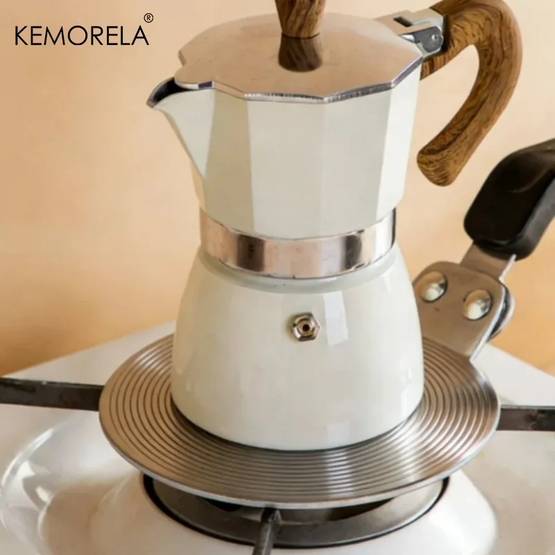 New Mocha Pot Heat Diffuser Plate - Ceramic Coffee Pot/Glassware Heat Conductive Disk for Induction Cooktop, Outdoor Stainless