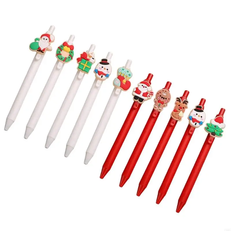

J6BC 5/10x Santa Gel Pen Neutral Pen Gel Pen Christmas Writing Pen Stationery Pen