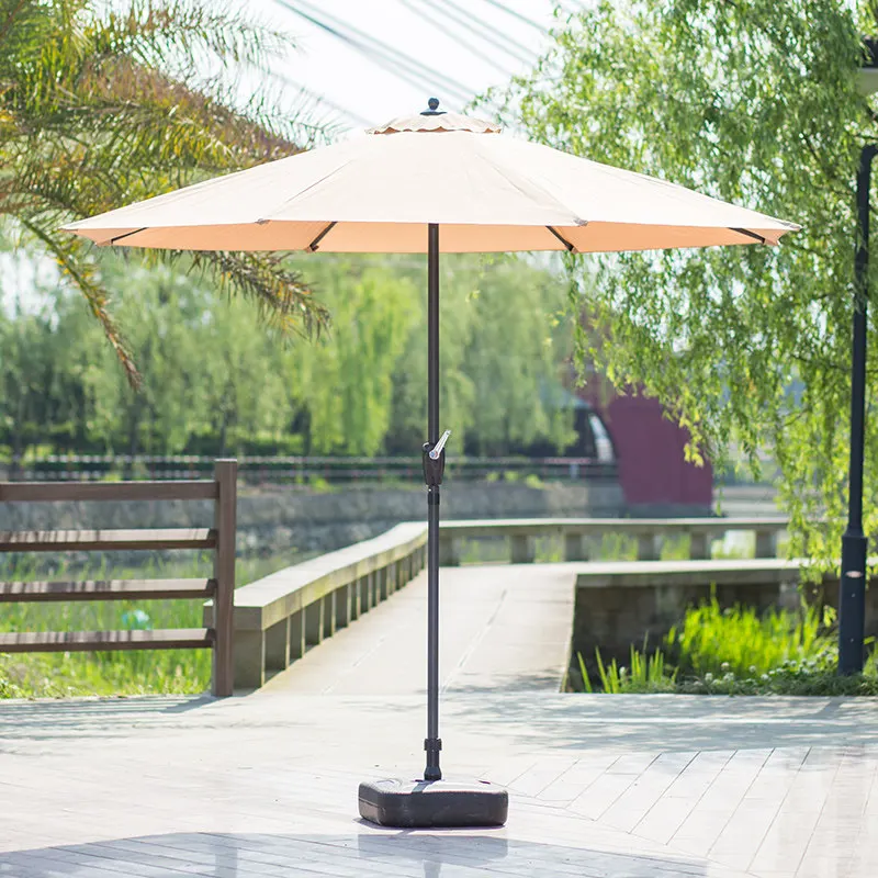 Outdoor parasol, middle column umbrella, leisure courtyard, milk tea shop, villa base, camping, commercial rooftop garden