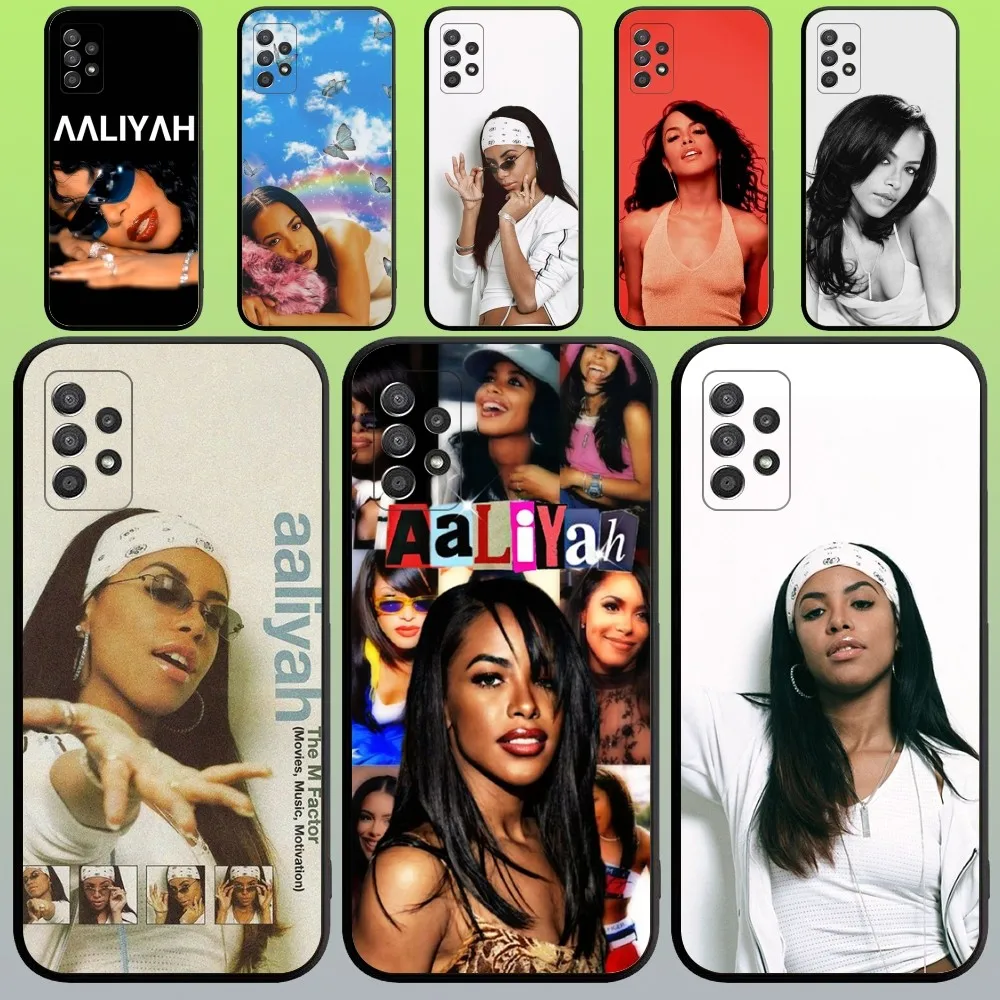 

Singer A-AaliyahS hip pop Phone Case For Samsung Galaxy A20,A21s,A22,A31,A32,A52,A53,A72,73,A80,A91 Soft Black Cover