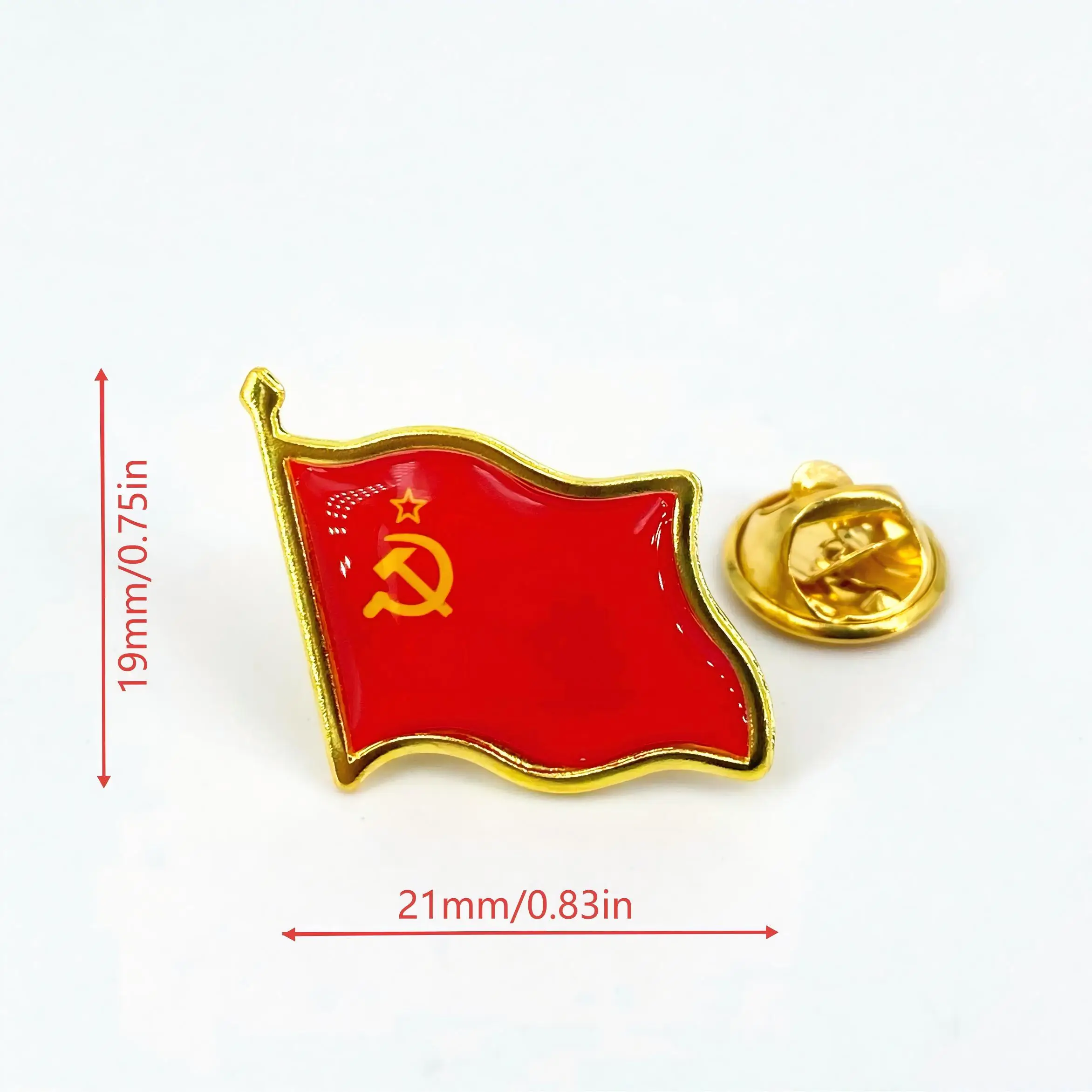 USSR Flag Lapel Pins Bulk Pack - Soviet Union Enamel Badges for Jacket Hat Backpack Clothing Accessories