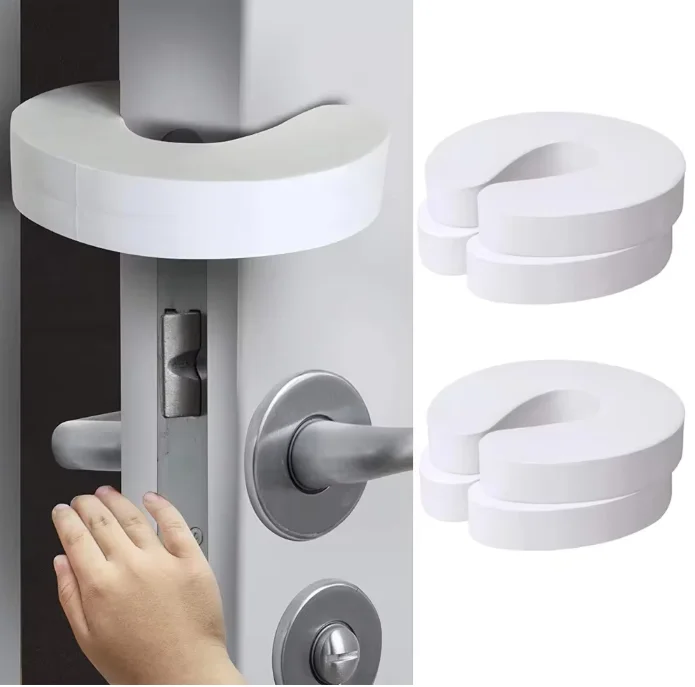 6pcs C-Shape Child Finger Safety Door Plug Foam Door Stopper Baby Lock Prevents Pinches Home Security Pack for Child Protection