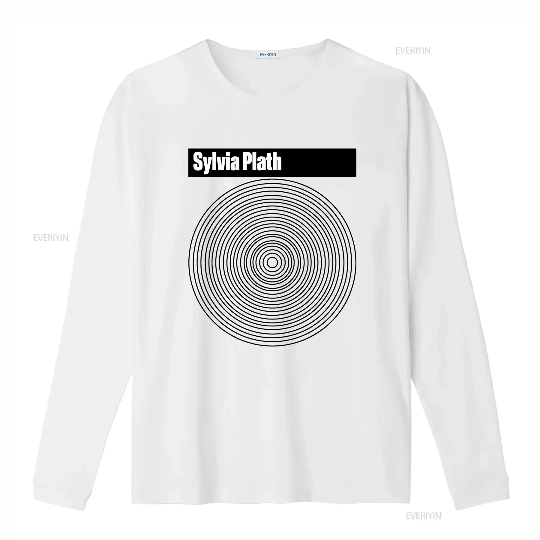 Minimalist Literary Sylvia Plath Bold Letter Print Casual T Shirt vintage Washed homme Unisex Versatile streetwear