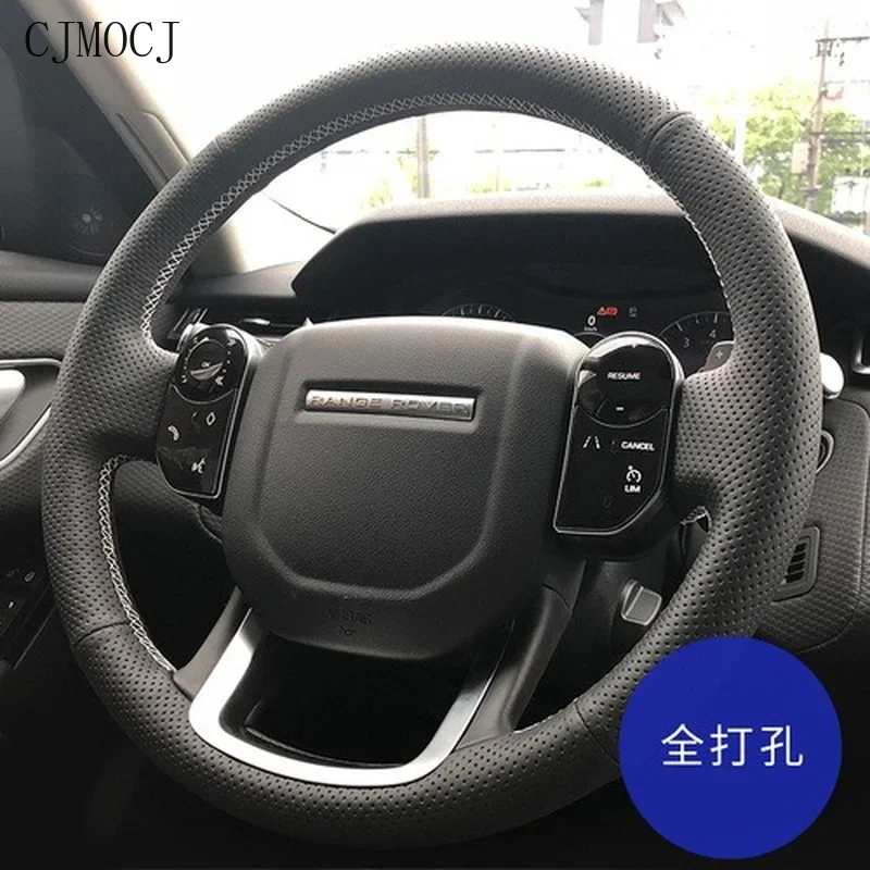 For Land Rover Range Rover Sport/Evoque/Velar Discovery  Hand-stitched Leather Suede Steering Wheel Cover Car Accessories